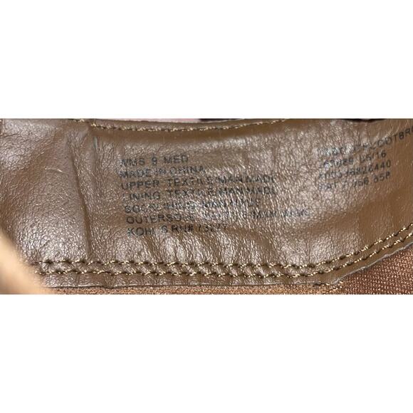 Candies Ankle Boots Heeled Brown Vegan Nubuck Booties Womens Size 9M Zipper - Picture 8 of 9